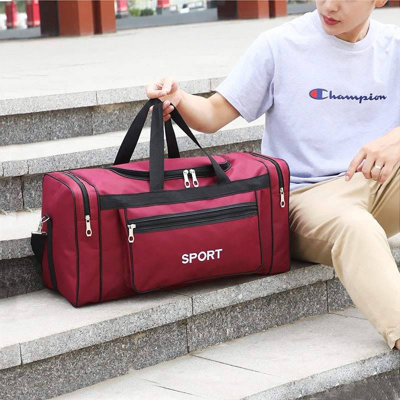 Waterproof Men Sport Travel Bag Women GYM Bags Red Yoga Fitness Bag Unisex Handbag Large Capacity Nylon Duffle Bag XA165K