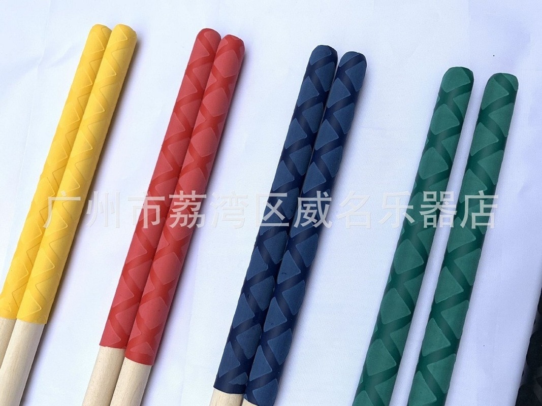1 Pair Drum Stick Grips Anti-slip Drumsticks Percussion Drum Stick Musical Part Accessories