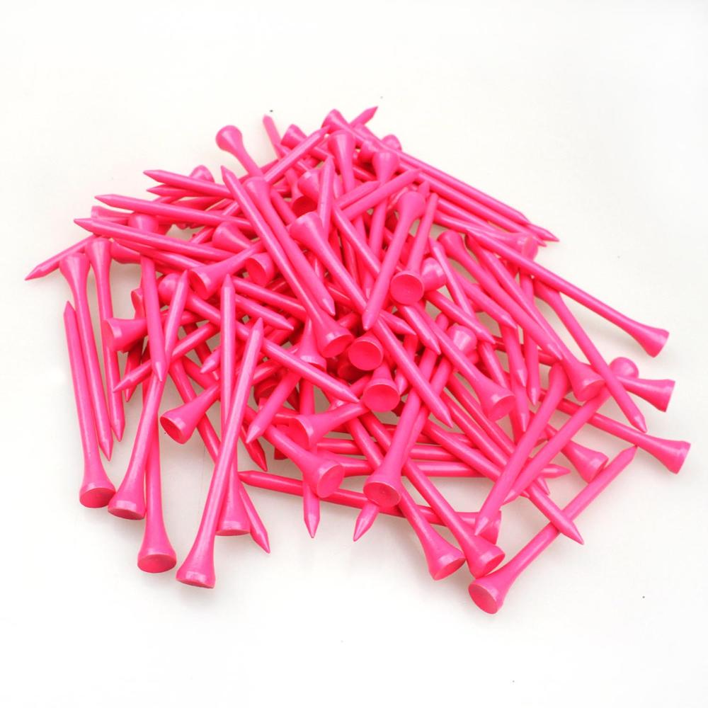 Crestgolf 3-1/4 Inch Bamboe Golf Tees 83Mm Professionele Golf Bamboe Tees 100 Stks/pak Verschillende Kleuren Voor Uw keuze: pink