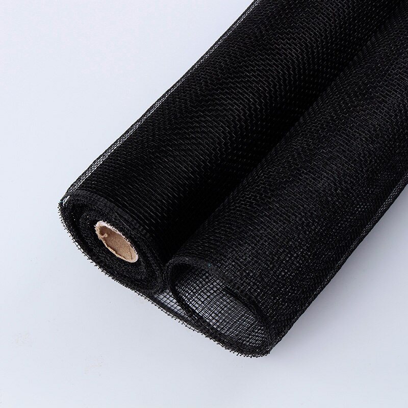 Korean Mesh Lace Wrapping Paper Gauze Flower Packaging Supplies Plain Color 10yard: 171 Black