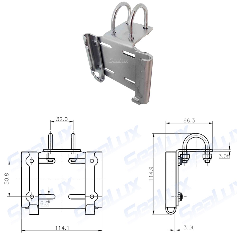 Small Rail mount Anchor brackets for horizontal rails for round tube and square tube Marine grade SS304 Boat Accessories