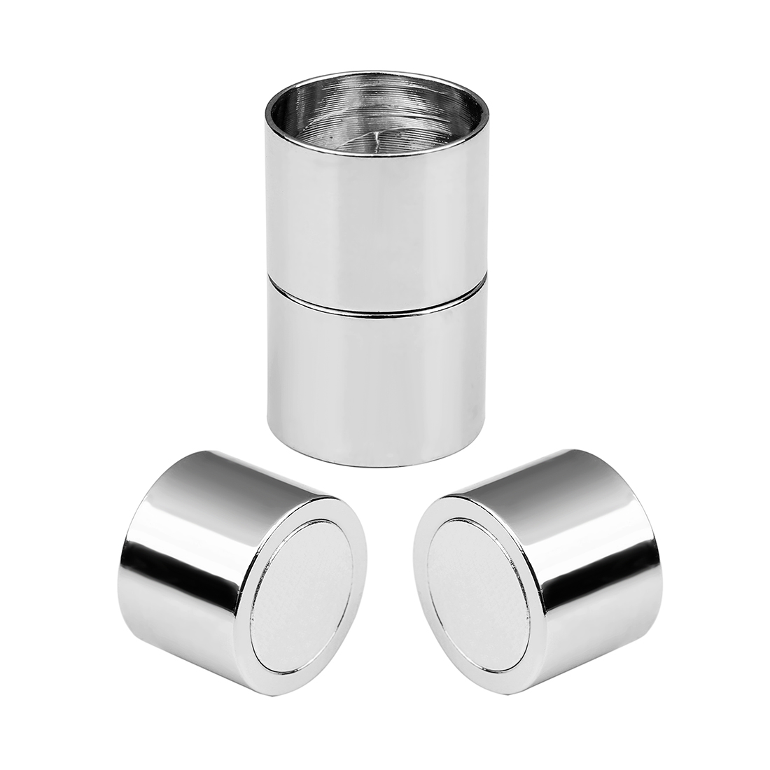 Lote de 5 unidades de cierres magnéticos fuertes cilíndricos de varios tamaños, hebilla para fabricación de joyería, accesorios de conectores de pulsera de cuerda de cuero DIY: 12 mm / Azul