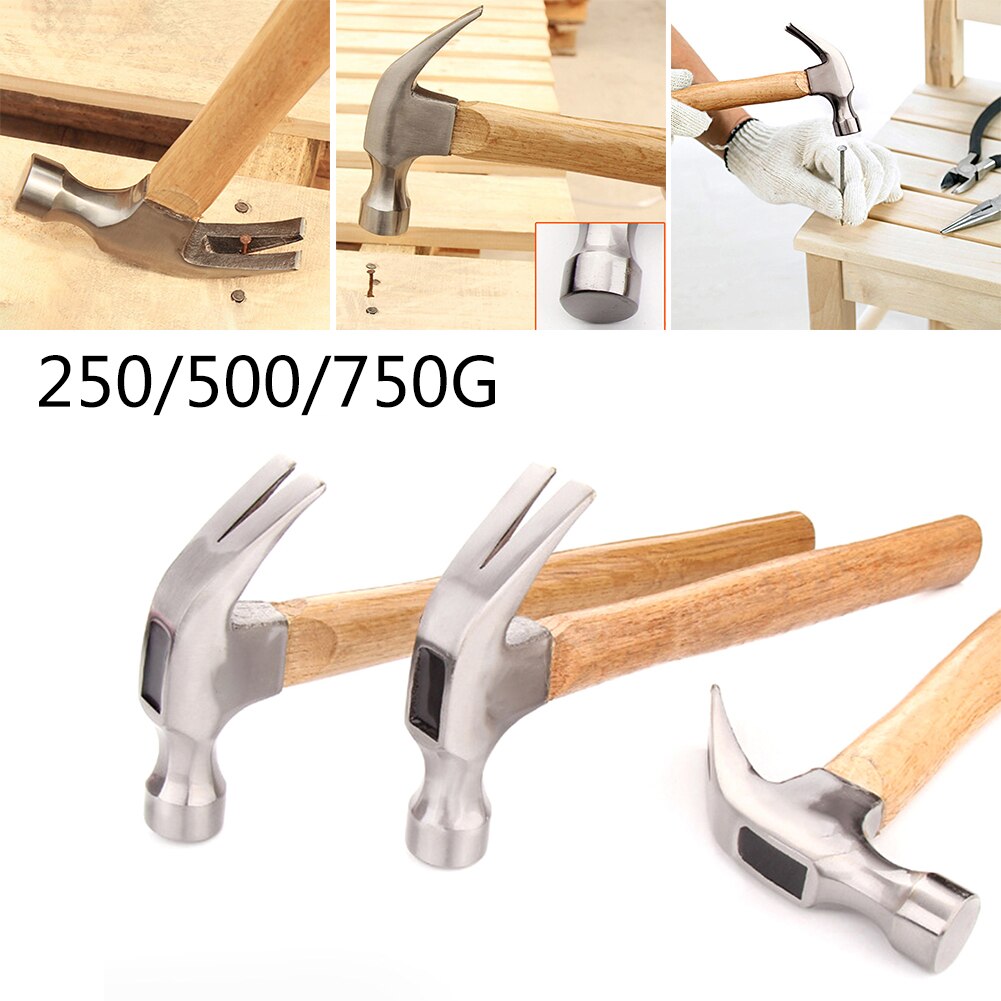 Wooden Handle Claw Hammer/big Iron Shockproof Hammer Shock Percussion Tool