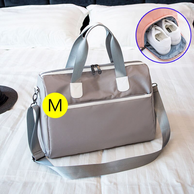 Fitness gym bag sac de sport bags tørr våte håndvesker svømming for kvinner sko tas reise trening vanntett bolsa  xa68a: Stil 2 grå m