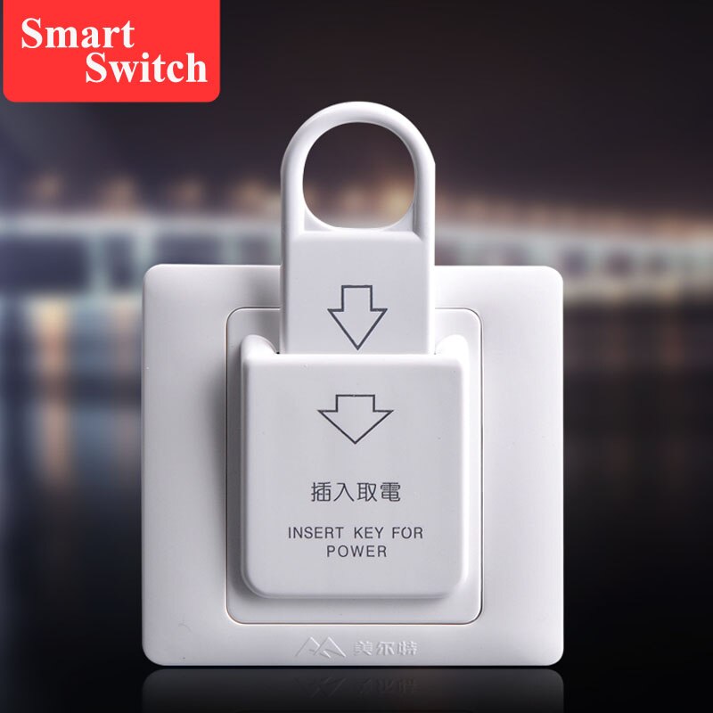 86x86cm Hotel Magnetic Card electric Switch 220V/30A push button Insert Key electrical power control socket