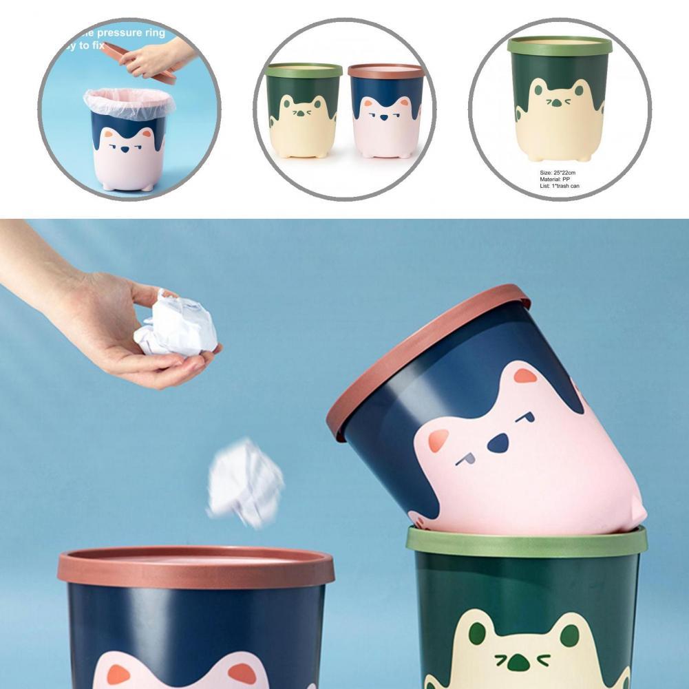 Large Capacity Easy to Use Convenient Bucket Waste Bin Wide Application Rubbish Garbage Bin Eco-friendly for Dorm