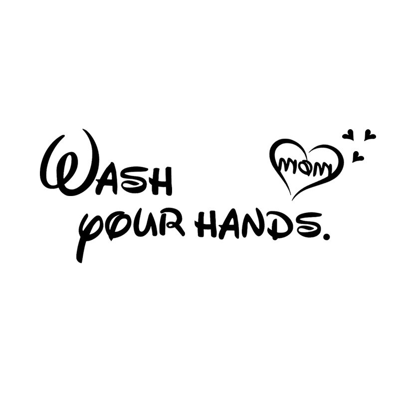 wash your hands Wall Sticker for bathroom Health home decoration Mural Art font Decals wallpaper Hand basin stickers
