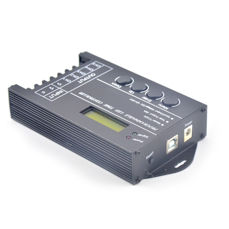 Time programable RGB LED Controller TC420 DC12V/24V 5Channel Total Output 20A Common Anode Programmable
