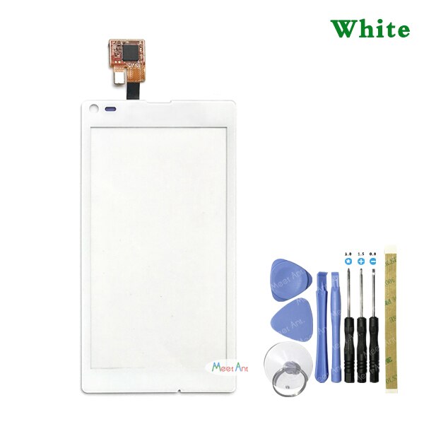 Di Alta Qualità 4.3 &quot;per Sony Xperia L S36h C2105 C2104 Touch Screen Digitizer Anteriore Obiettivo di Vetro Pannello Del Sensore: white With Tool