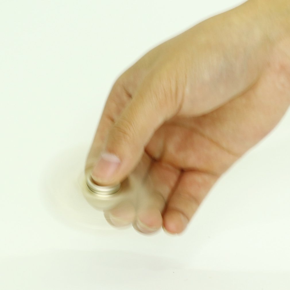 LED Hand Spinner Fingerspitze Spielzeug Aluminium Legierung Dreh Spielzeug Für Autismus Und ADHS Spinner Reduzieren betonen Erwachsene freundlicher Gold