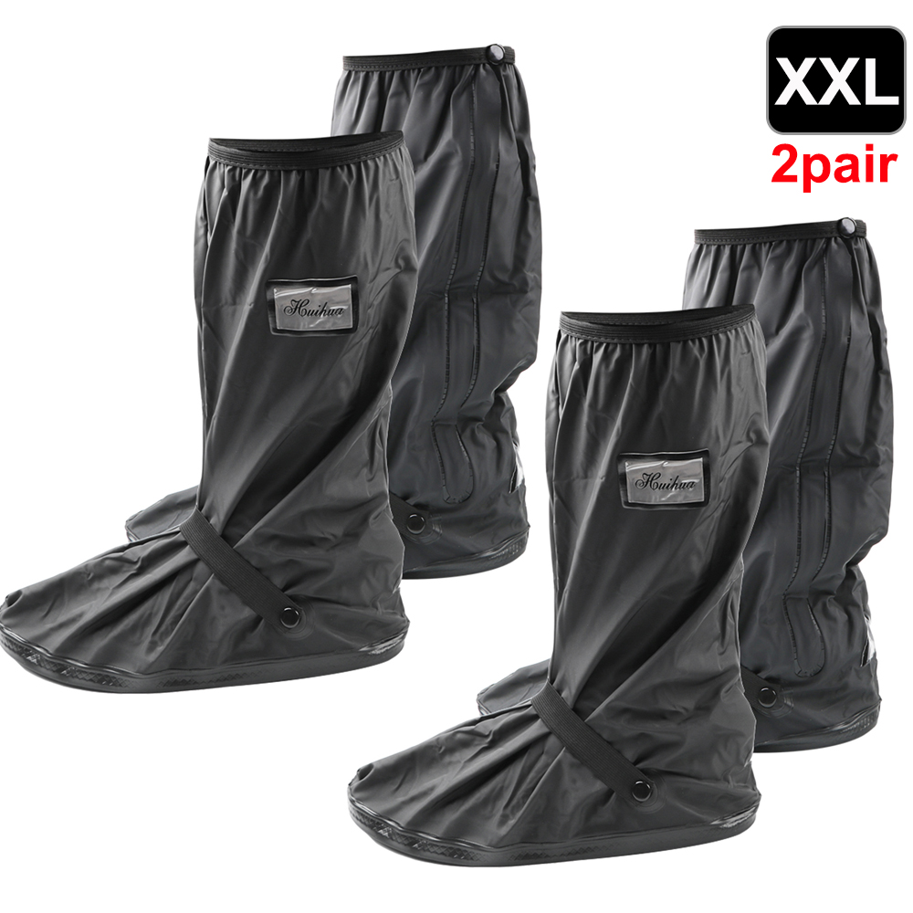 Couvre-chaussures de pluie réutilisables pour moto, Scooter, Dirt Bike, couvre-bottes antidérapants, unisexe, protecteurs de chaussures de vélo pour jours de pluie et de neige: GRIS