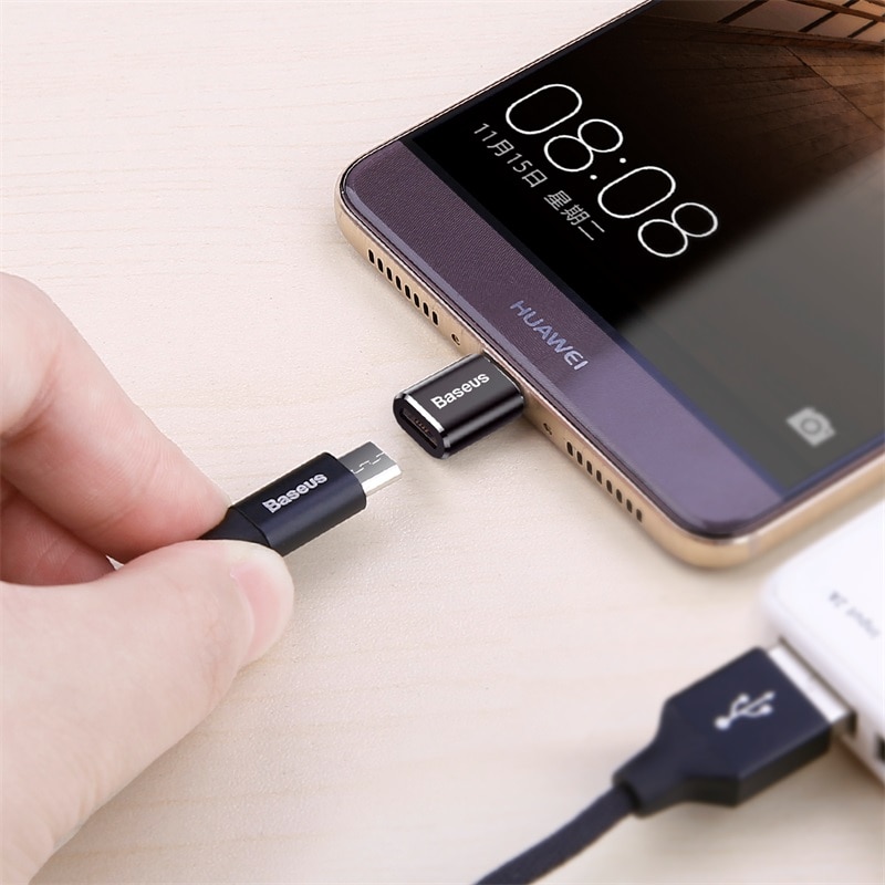 Baseus USB na typ C OTG Adapter USB USB-C męski na Micro USB type-c żeński konwerter dla Macbook Samsung S20 USBC OTG złącze