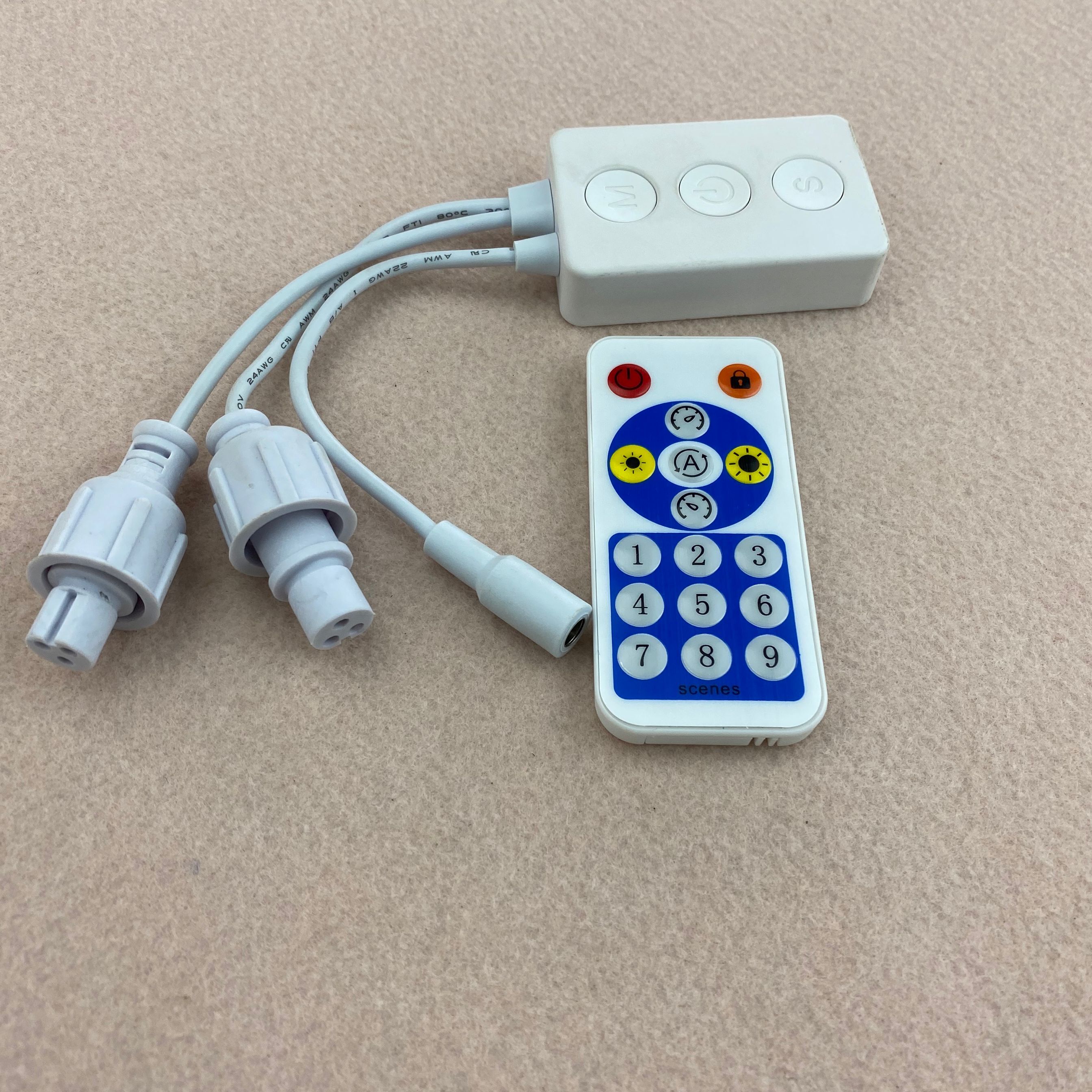 SP601E; Led Bluetooth Pixel Controller; Dual Output; Ondersteunt Smart App En Rf Afstandsbediening; DC5-24V Ingang; Waterdichte Staartjes