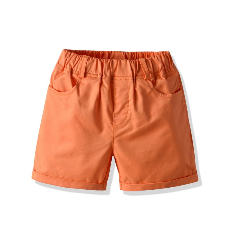 Imcute-Shorts Denim pour filles et garçons, pantalons courts tissés pour enfants, loisirs d'été,: Orange / 7T