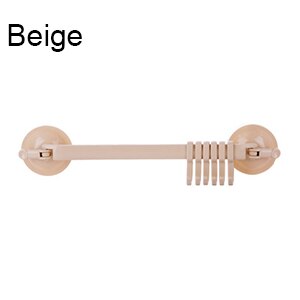 6 ganchos toallero ventosa taza baño cocina pared puerta titular ventosa percha: Beige