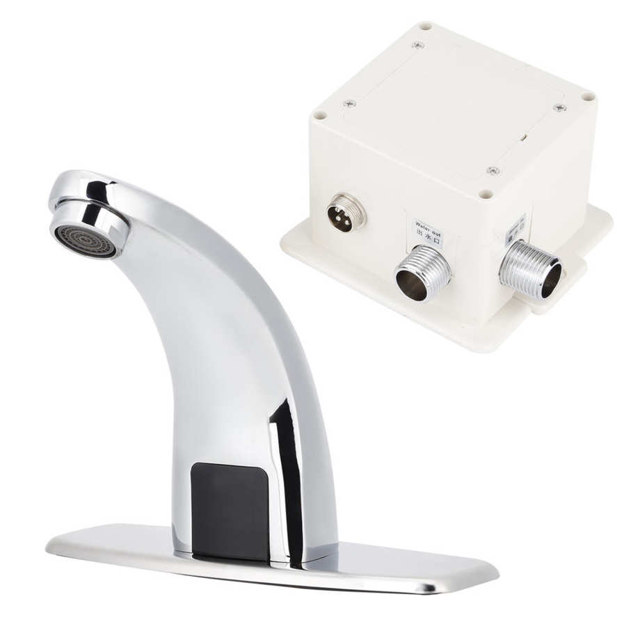 /2in Automatic Electronic Sensor Touchless Faucet Bathroom Single Home Tap