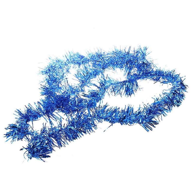 2 stk. 2m (6.5 ft)  juledekorationer til julestjerner glitterkrans (blå og lilla)