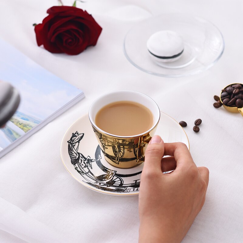 Mug Teacup Plating Mirror Reflection Cup European ... – Grandado