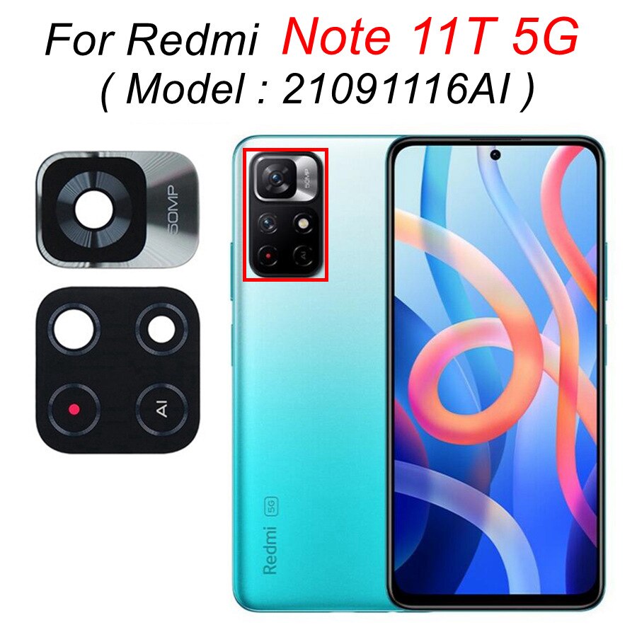 2 Stuks Hoofd Back Camera Glas Voor Xiaomi Redmi Note 11 Pro + Plus 5G Achteruitrijcamera Glas Lens cover Vervanging Voor Redmi Note 11T 11S
