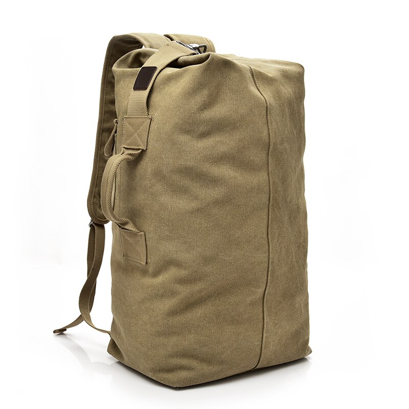 Large Capacity Man Travel Bag Mountaineering Backpack Men Bags Canvas Bucket Shoulder Bag Preppy Male Canvas Backpacks