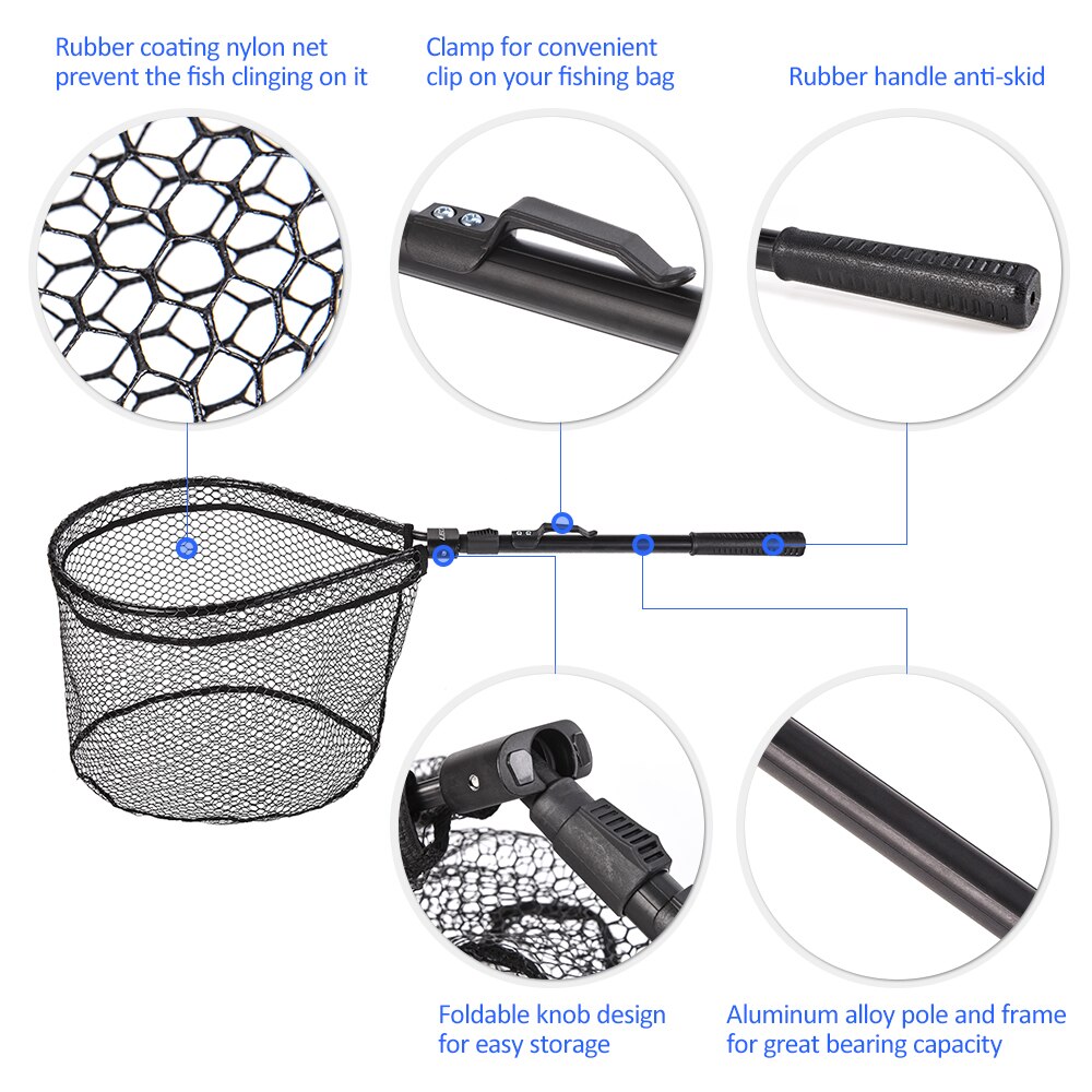 Lixada Tragbare Fliege Angeln Dreieck Brasilien Kescher Faltbare Leichte Nylon Fischernetz Aluminium Legierung Rahmen Zubehör