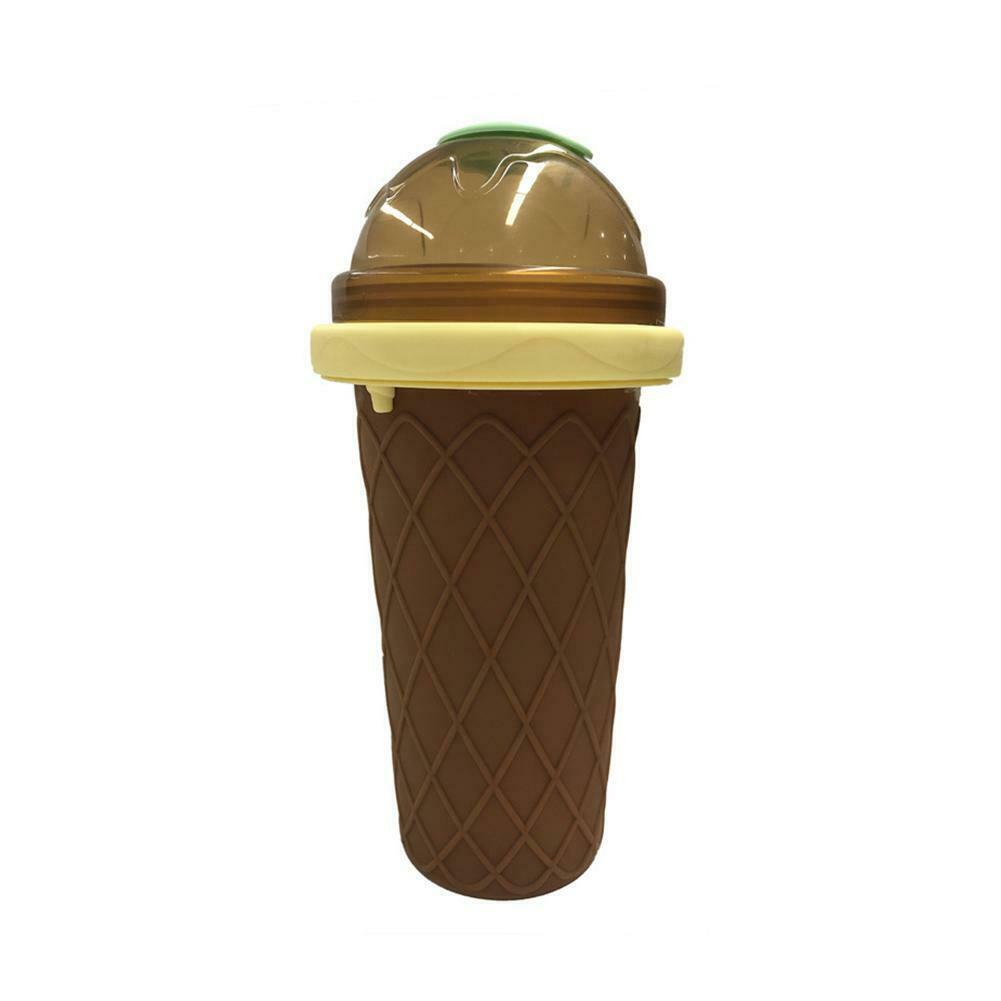 de doble capa de helado de fabricación DIY hecho en casa de refrigeración rápida de helado taza de batido D6