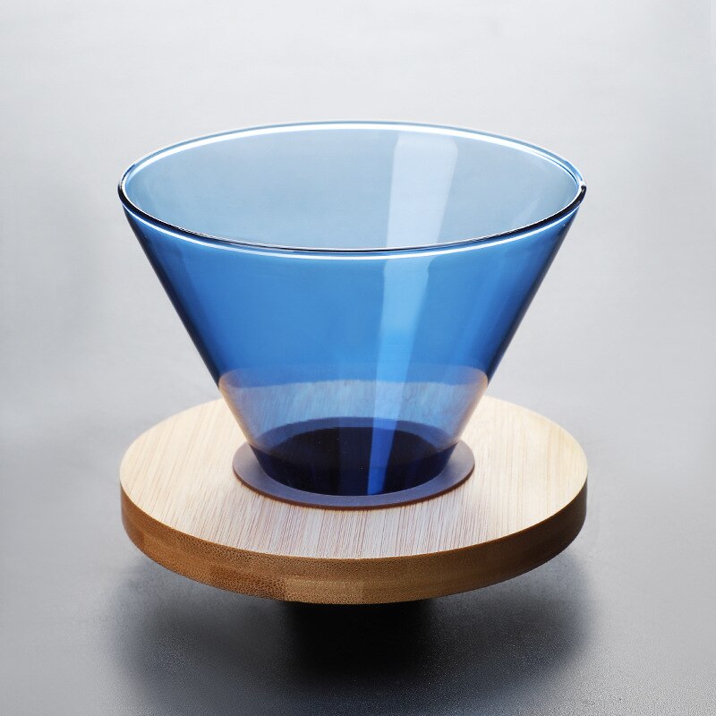 Imellow Glass Coffee Filter v60 Glass Hand Drip Filter Heat-Resistant Coffee Brewing Filter Cup Espresso Coffee Kitchen Tools