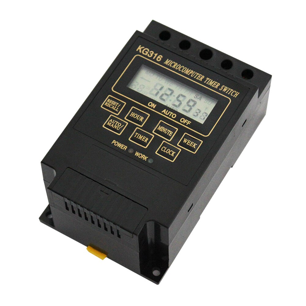 1 Pcs Digital Programmable Electronic Timer Time Switch Relay Controller Intelligent Microcomputer AC 220V KG316T