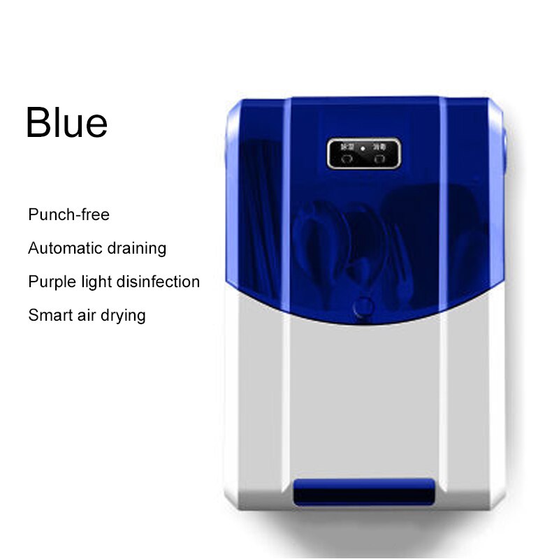 DMWD Home Kitchen Tableware Sterilizer Box Large Capacity USB Disinfection Machine Chopsticks and Dishes Cleaning Equipment: Blue