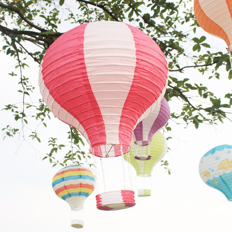 12 Inch Christmas Hanging Paper Lanterns Air Balloon Paper Lanterns Birthday Party Decor Lamp Wedding Festival Supplies