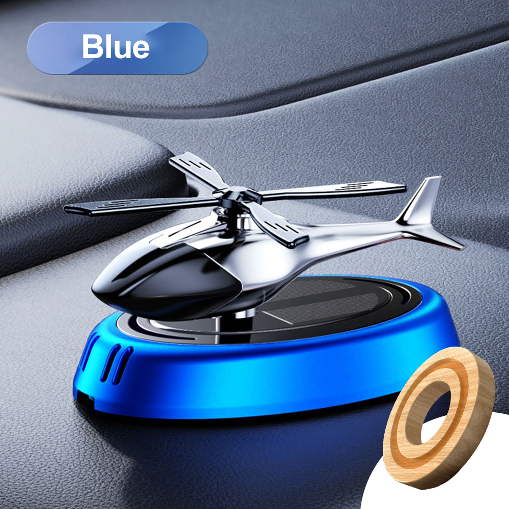 Auto-Lufterfrischer, Solar-Hubschrauber, Styling, dekorative Aromatherapie, Auto-Innenzubehör, Propeller, rotierender Parfüm-Diffusor: Grau