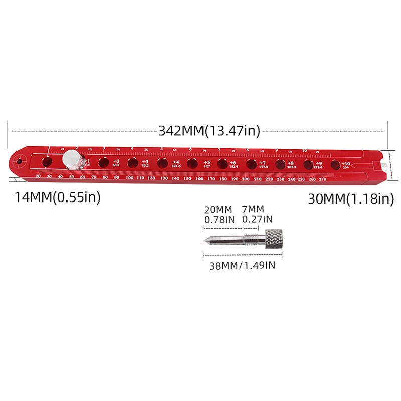 160-340mm Circular Drawing Tool Woodworking Drawing Compass Adjustable Measurement Ruler Carpentry Scribing Gauges DIY: Type B