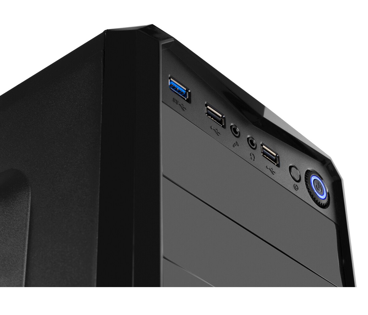 NOX Semitorre PC ATX-Micro ATX PAX Gaming- USB 3.0, LED, Espacio hasta 3 Ventiladores y 4 Discos Duros