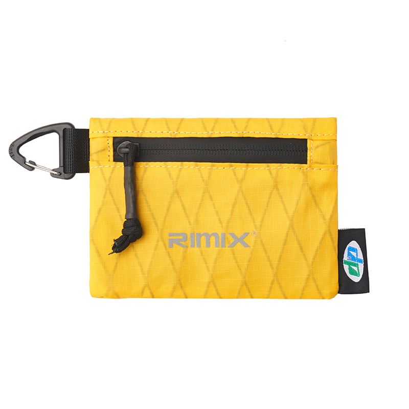 Unisex Portemonnee Waterdichte Draagbare Korte Portemonnee Voor Outdoor Compacte Ingebouwde Mini Key Card Opbergdoos: YELLOW