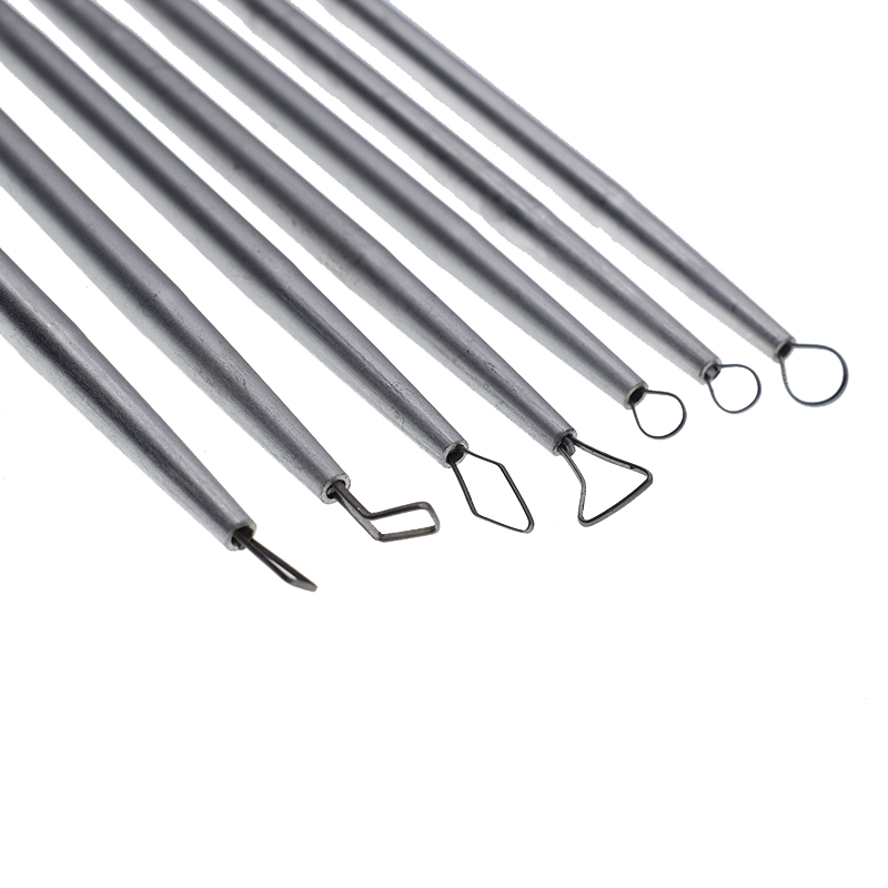 Polymer Clay Tool Aluminum Stainless Steel Wire Pottery Ceramic Sculpting Carving Loop Ribbon tools kit 7Pcs/set