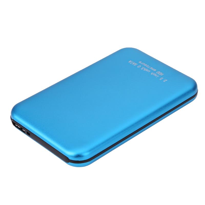 2.5 Inch High Speed 3TB USB3.0 Micro USB to SATA External Storage HDD HD Blue Aluminium Case Box Hard Disk Drive Enclosure: Blue