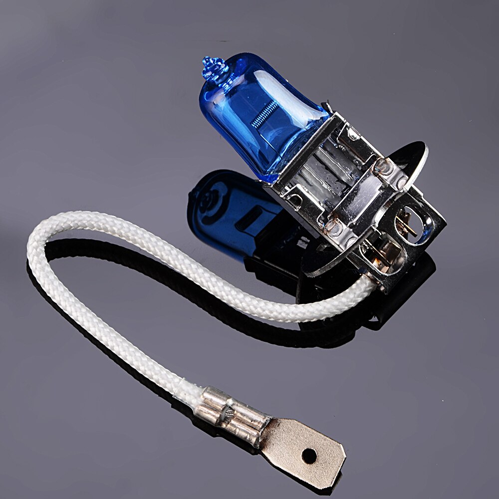 Hippcron  h3 halogenlampor 12v 55w 5000k bilstrålkastare 1600lm mörkblå glas supervitt ljus  (2 st)