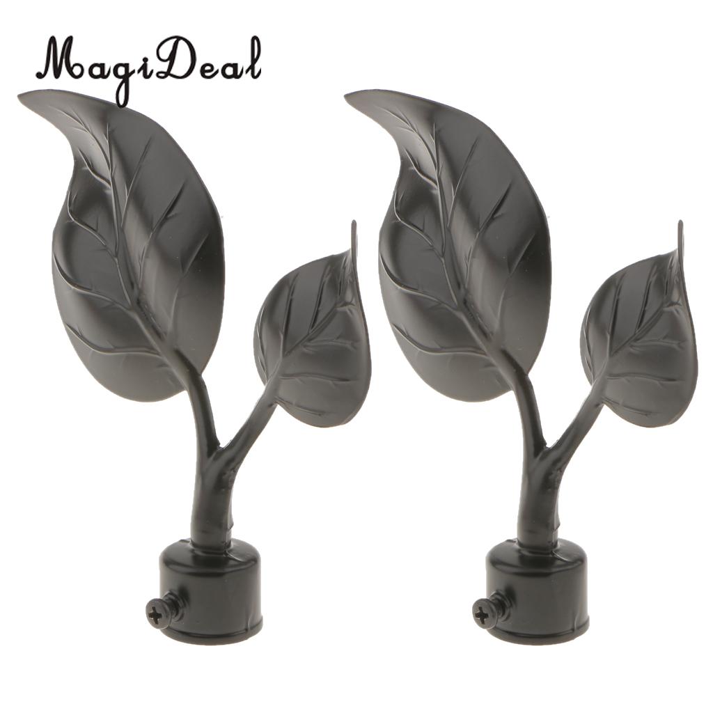4pcs Window Curtain Rod End Drapery Rail Pole Head Cap fit 22mm Dia. Curtain Rods