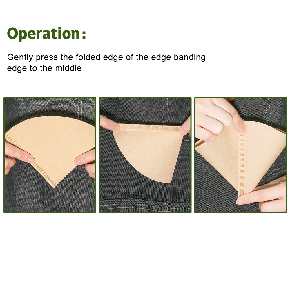 Filtro de café de papel de goteo V60 de madera, filtros de café hechos a mano, accesorios de café, colador de bolsa de té, herramientas de cocina