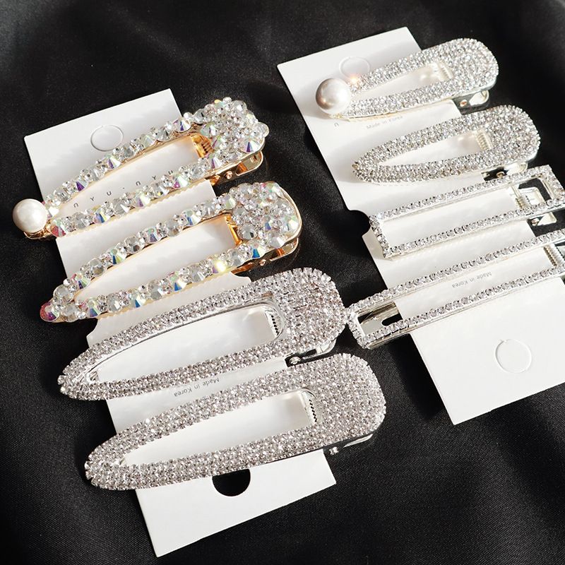 Barrette avec strass en cristal brillant pour femmes, nouvelle , accessoire pour femmes et filles