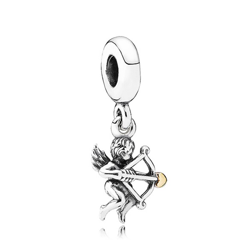 Baofu 925 Sterling Silver Pendant Love Arrow Angel And Flower Elf Charm Suitable For Original Women'S Necklace Bracelet Jewelry: A