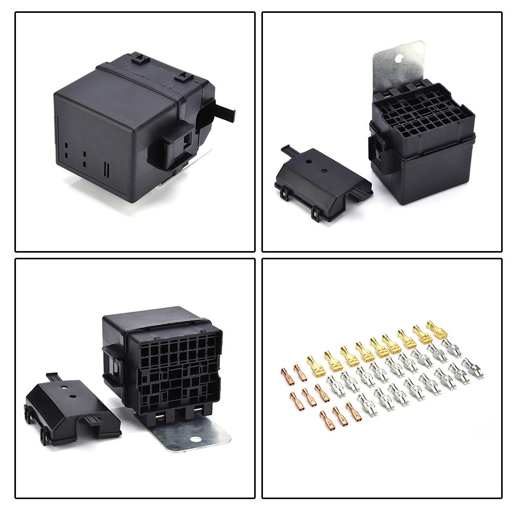 12V 8-Way Auto Zekering Box Set Auto Zekering Box Set Met 2 Relais Blade Zekering Blokken kits Dc Verzekering Seat Met Terminals Blok Kit