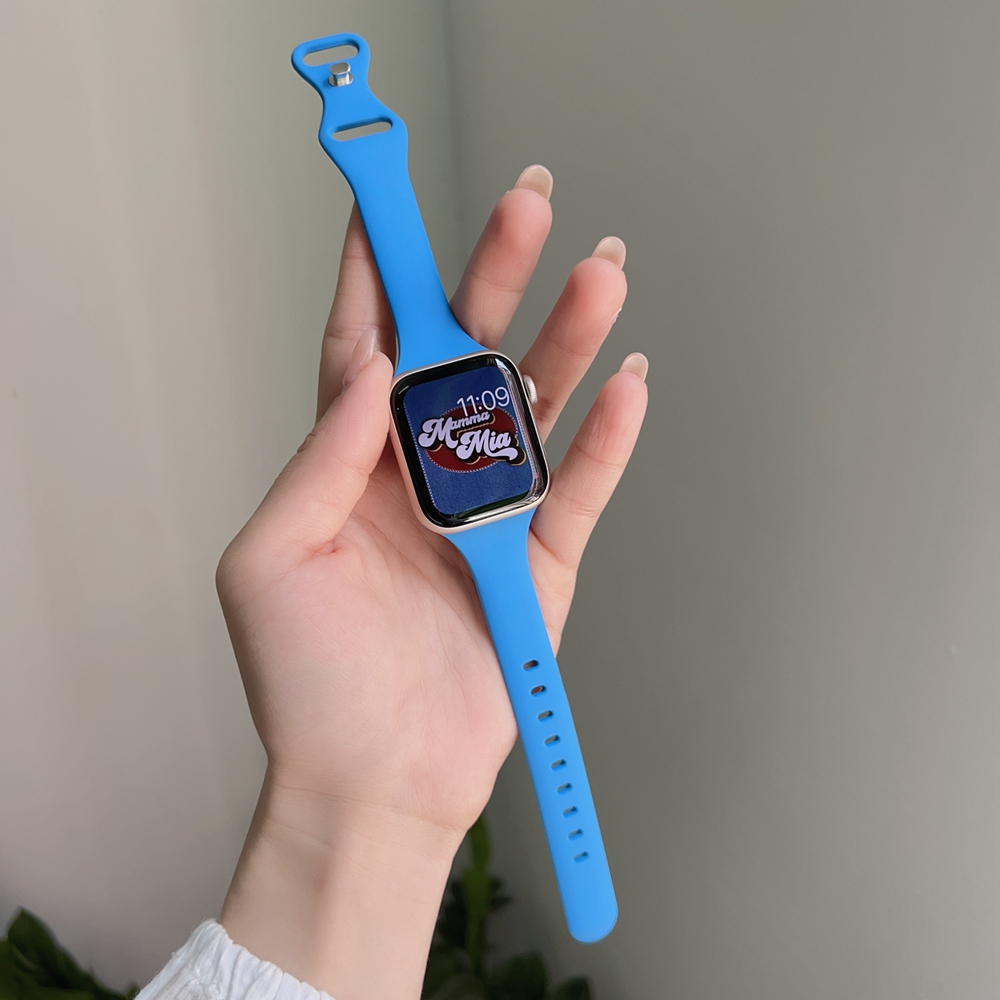 Siliconen sport Voor apple watch band vrouwen Ultra 49mm serie 9-8-7 41mm 45mm correa 44mm 40mm armband voor iwatch 6 5 4 SE Band: Blauw / 15Mm