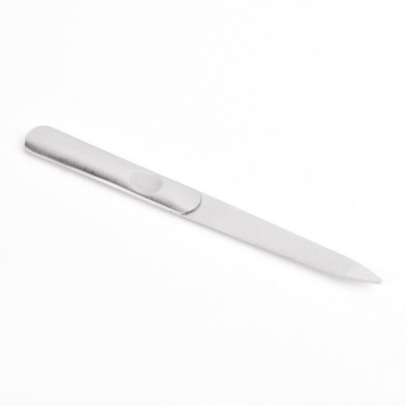 Professionele Rvs Nail File Buffer Metalen Dubbele Side Slijpen Staaf Manicure Pedicure Scrub Nail Arts Gereedschap Dikke LJ02