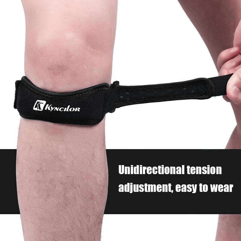 Zachte brace kniebeschermer riem verstelbare ademende patellapeesband bescherming ondersteuningspad whshopping