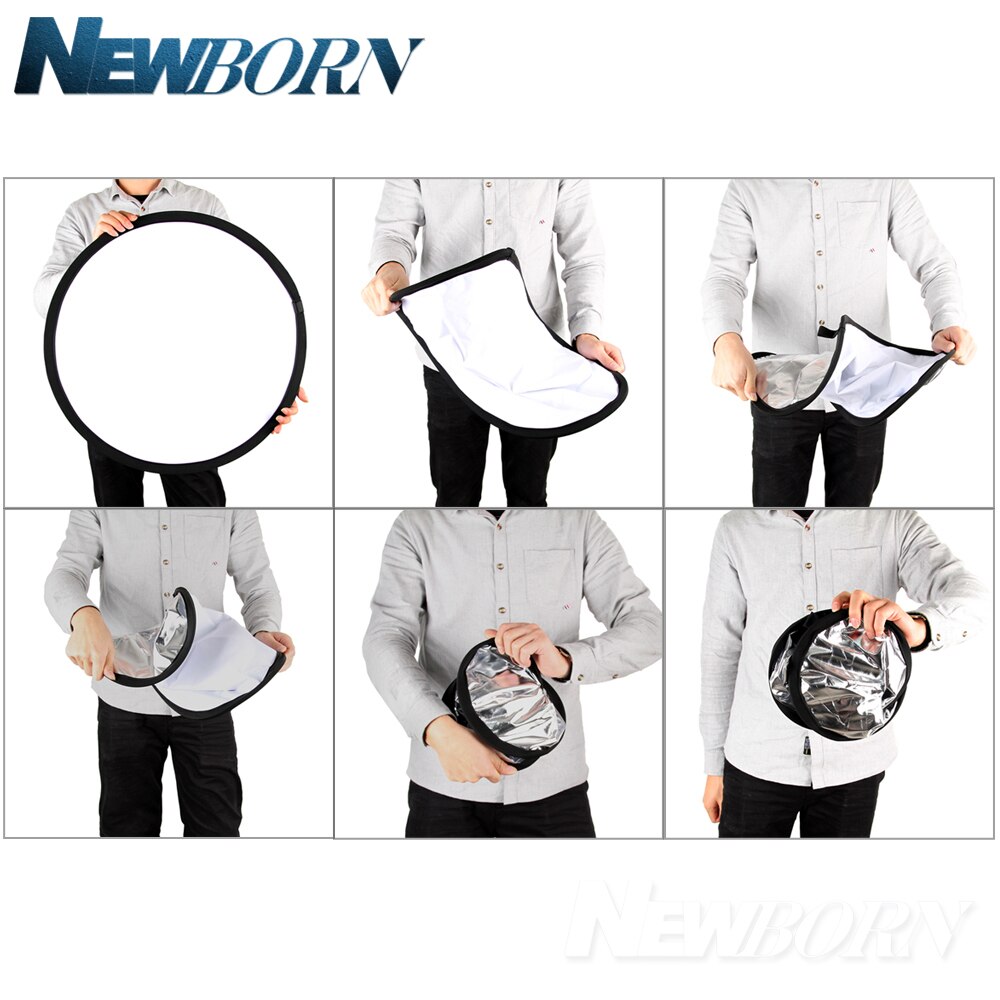 42 &quot;Reflector 110 Cm 5in1 Draagbare Inklapbare Light Ronde Fotografie Reflector Voor Studio Golden/Zilver/Wit/ zwart/Translucet