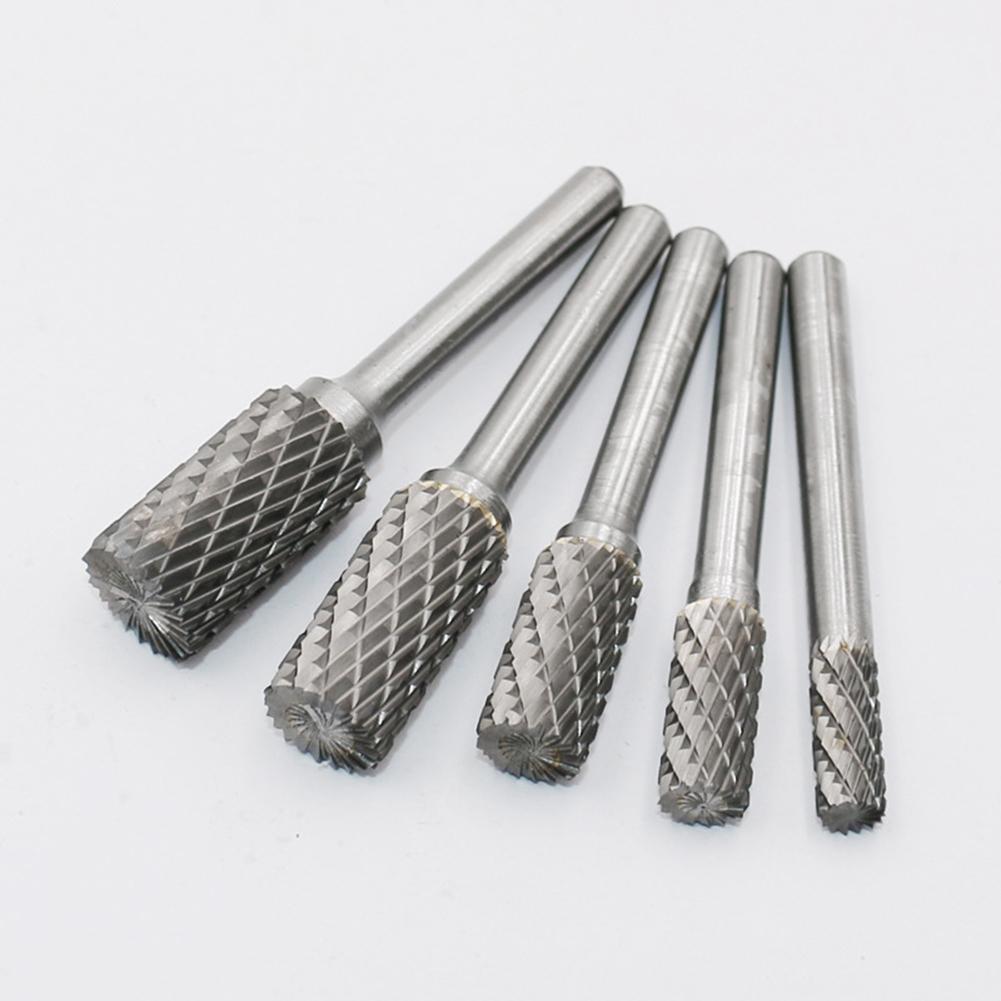 5pcs Rotary File Cylindrical Head Tungsten Carbide Rotary File Woodworking Polishing Head 98*80*20mm