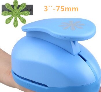 Flowers (3/8",5/8",1",1.5",2",3") Daisy Shaped craft punch Scrapbooking DIY Flower Paper Cutter EVA foam Petal Hole Punches: 1PC 75MM