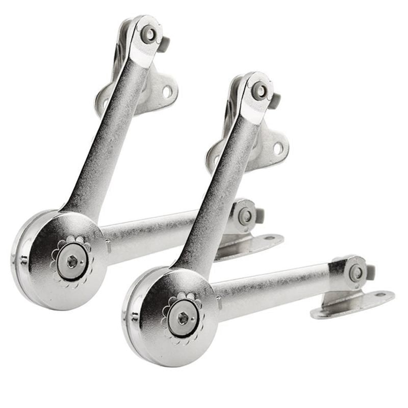 Support Hinge in Satin Nickel Lid Stay with Soft Close Toy Box Hinge Support Lids of Cabinets Cupboard Wardrobe Max Weight