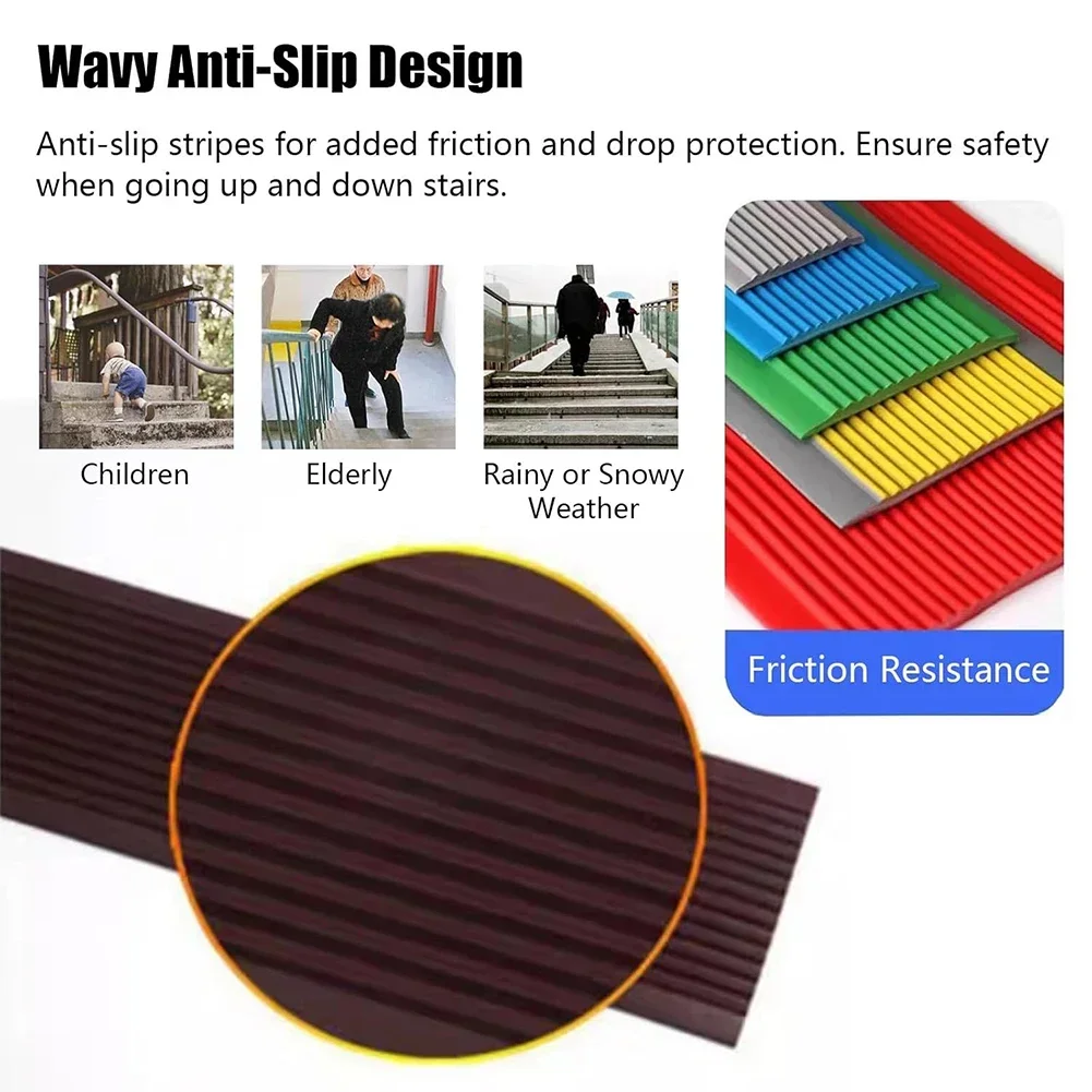Trappekant skridsikre trappetrin indendørs udendørs hjem skoler pvc klæbende skridsikker strimmel børnehave trappekant lukning